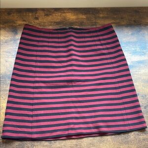 Striped Red and Black Women's Skirt
